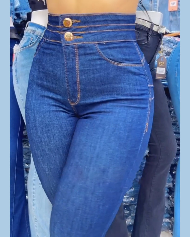 High-Waist Skinny-Jeans mit Formgebung