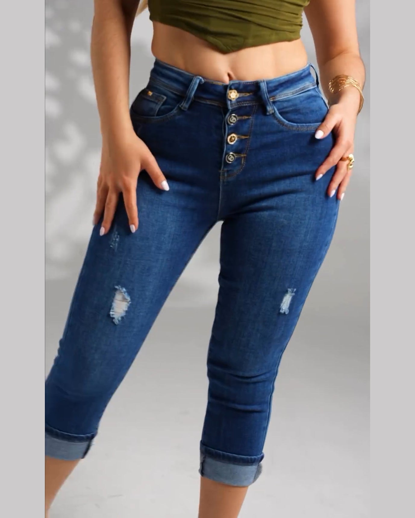 Perfekt Sitzende Capri-Jeans