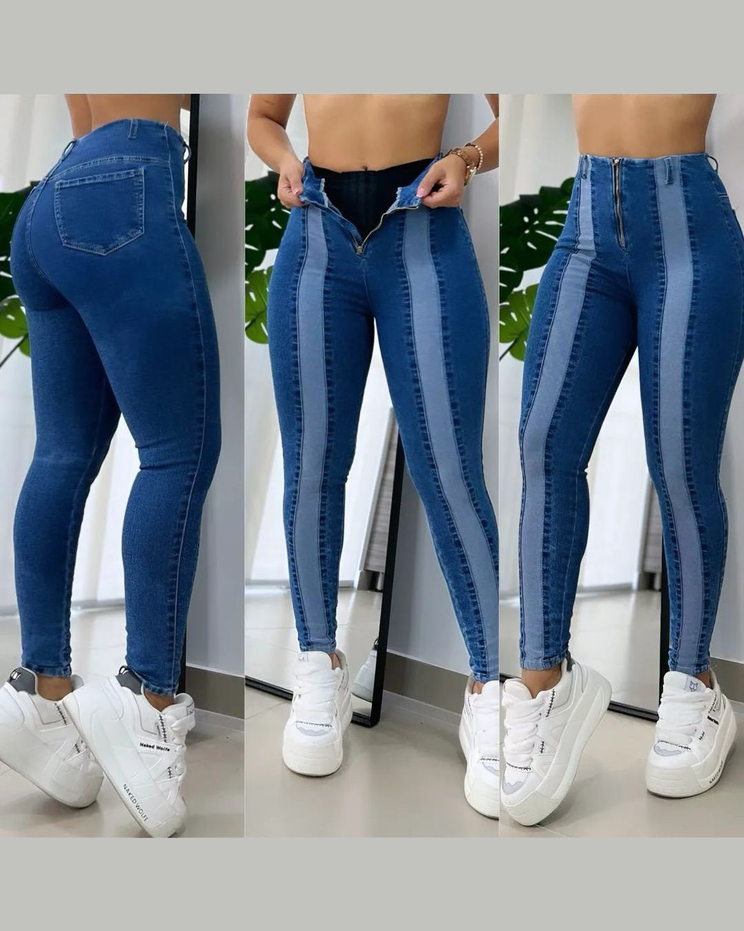 Faja-Jeans mit Figurformung und Bauchkontrolle