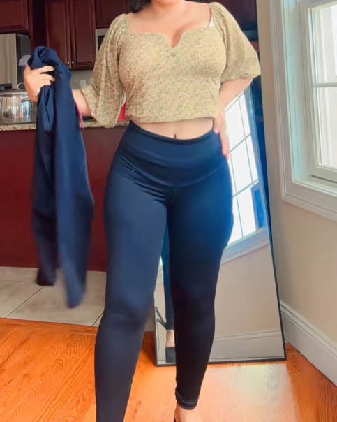 Figurformende Leggings mit Bauchweg-Effekt