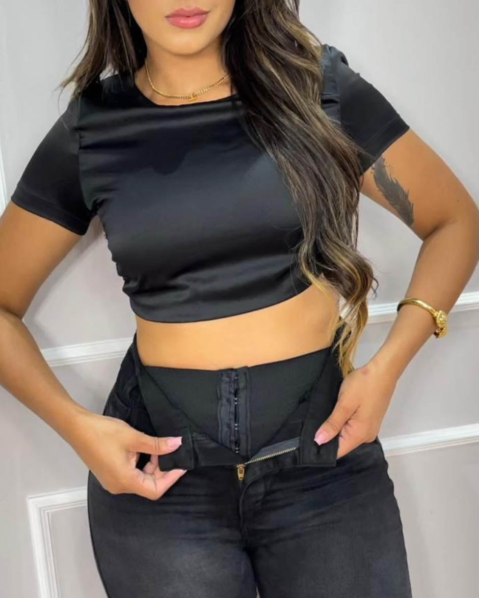 Schmale Faja-Jeans in Grau