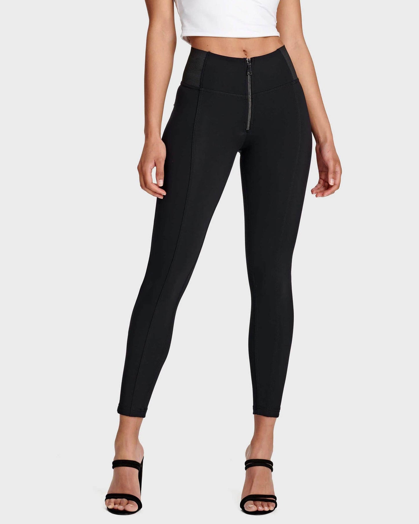 Slim Zipper Peach Butt Legging mit Stretch