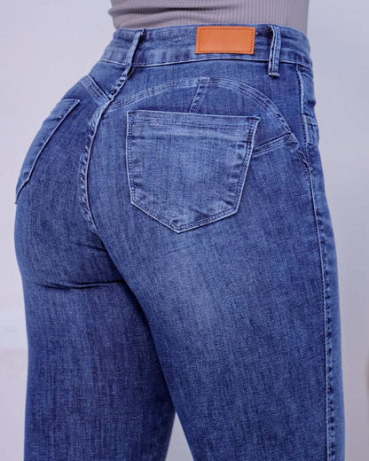 Hochbund Skinny Super Dehnbar Jeans