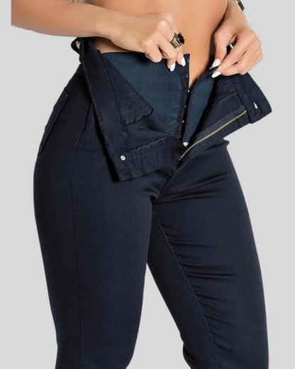 Sawary Faja-Jeans mit hoher Taille und Super-Lipo-Spandex