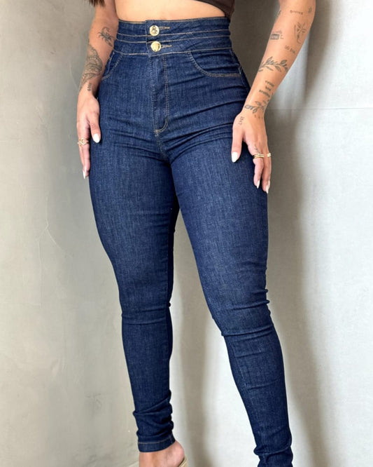 High-Waist Skinny-Jeans mit Formgebung