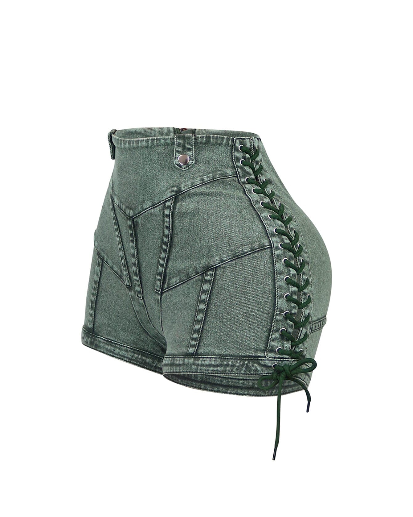 Keep Up Schnür-Denim-Shorts