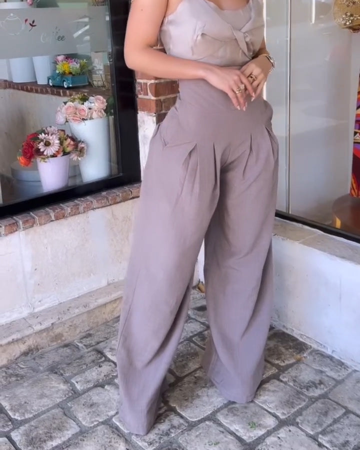 Hoch geschnittene Freizeithose