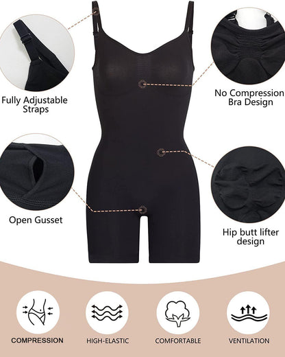 Figurformender Damen-Body mit nahtloser Bauchkontrolle und voller Abdeckung