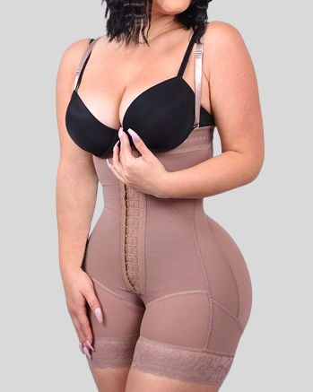Übergröße Body Shaper mit Bauchkontrolle und Reißverschluss