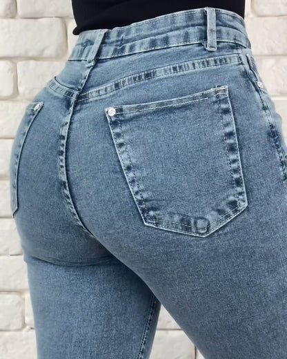 Hochbund Ripped Jeans