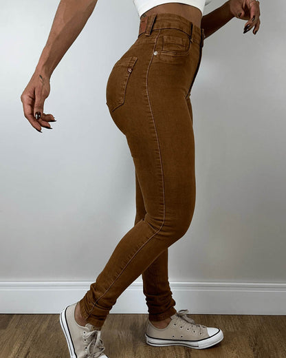 Peru-Skinny-Jeans mit hohem Bund