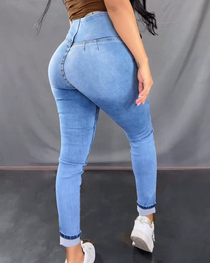 Hochtaillierte Skinny Jeans Faja