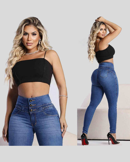 High Waist Trendy Skinny Jeans