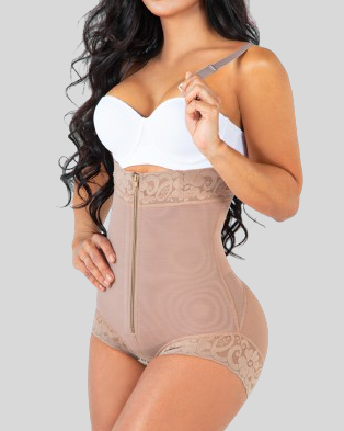 Figurformender Panty ohne Träger mit Reißverschluss