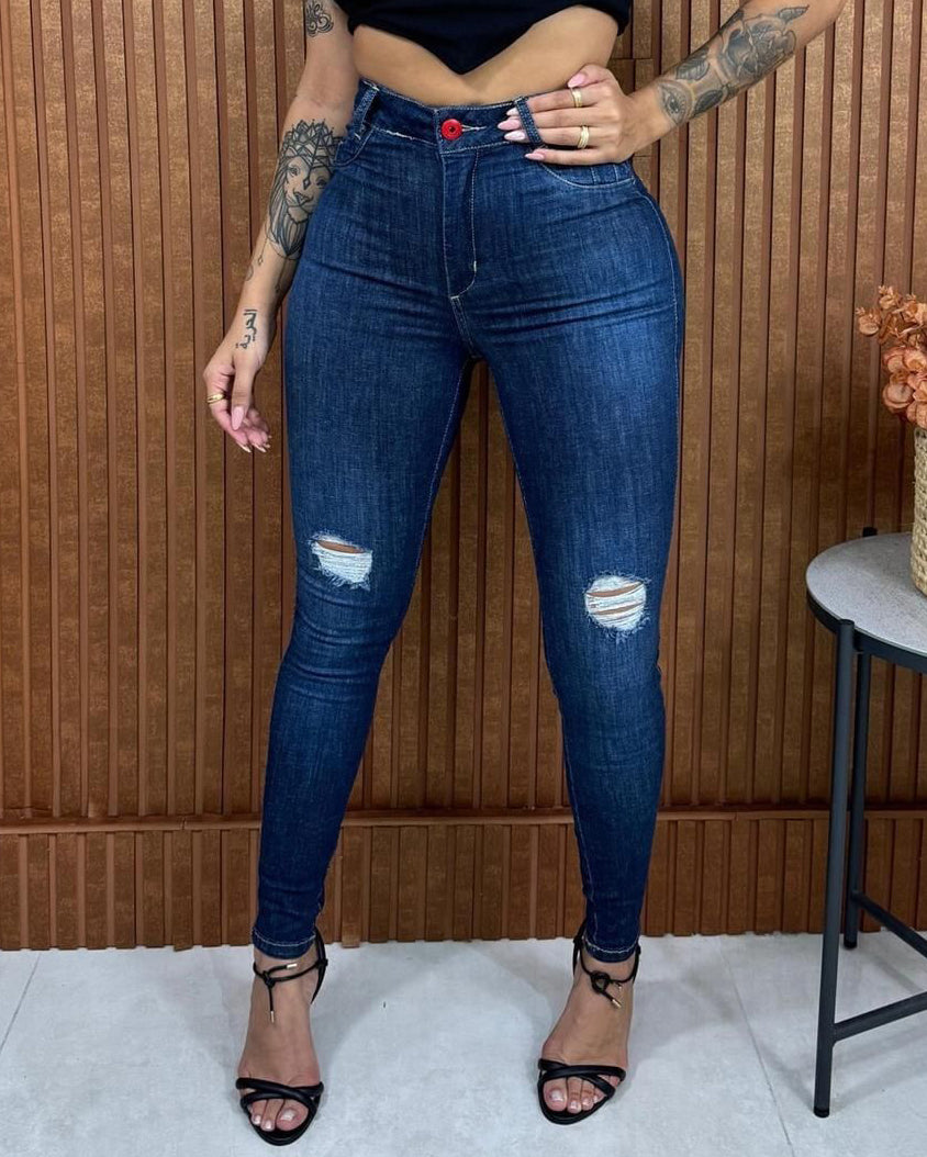 High-Rise Skinny-Jeans mit Po-Formung