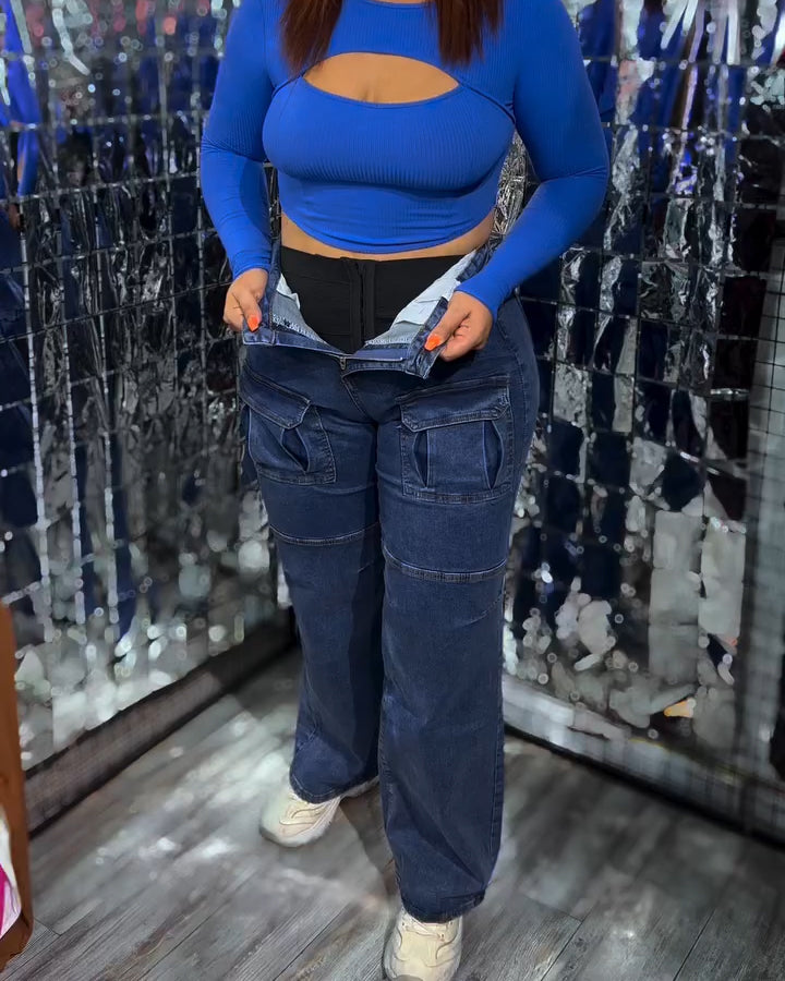 Straight-Leg Faja-Jeans