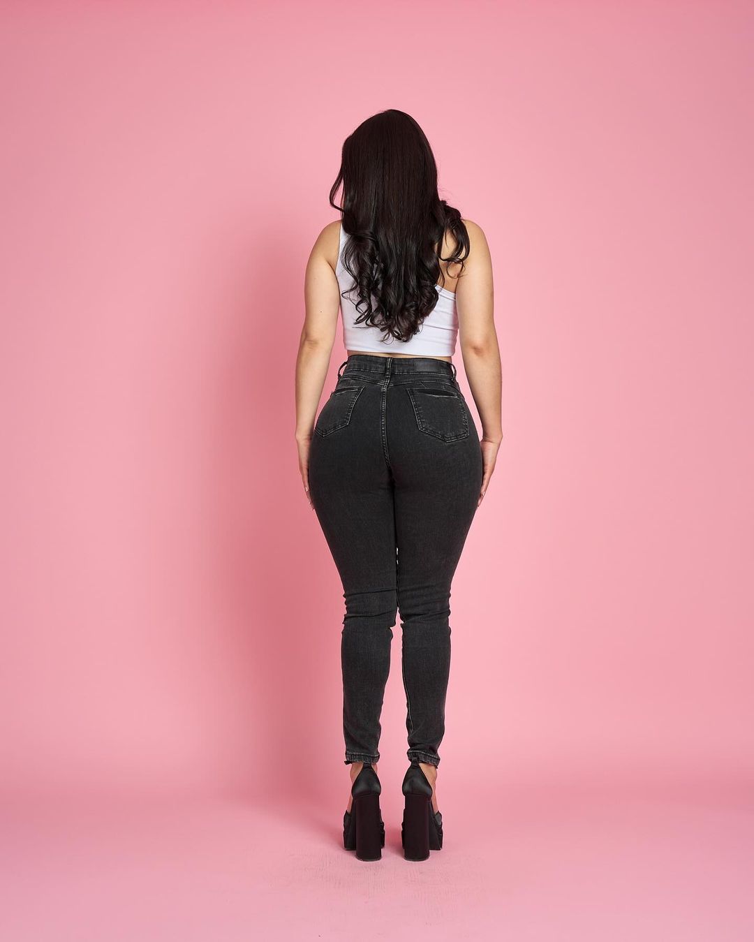 Skinny-Faja-Jeans mit Popo-Push-up und Bauchweggürtel