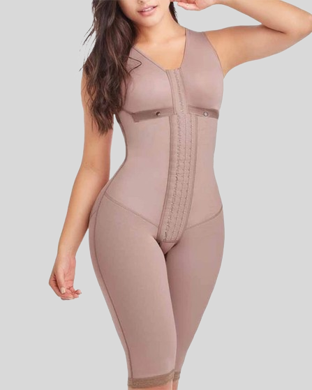 Damen Ganzkörperformer Bauchkontrolle Fajas Frontverschluss Gewichtsverlust Nachgeburtlicher Body