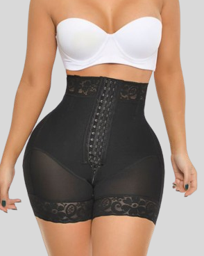 High-Waist Push-Up Shorts mit Booty-Enhancement-Druckknöpfen