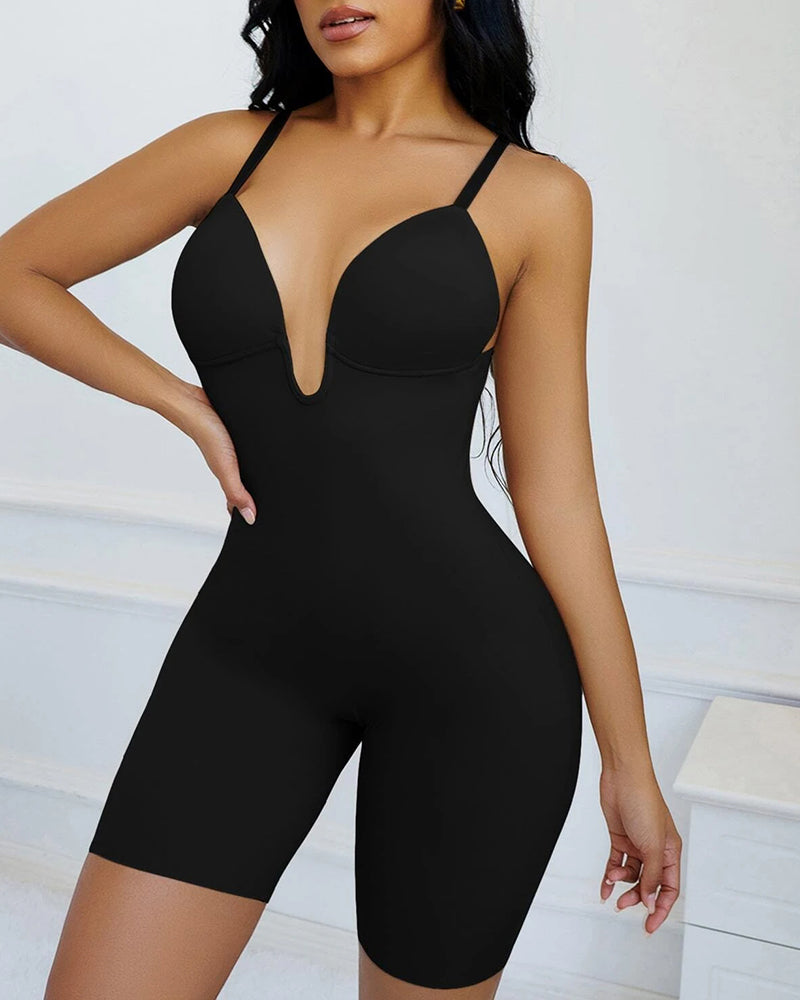 V-förmig rückenfreier Shapewear-Body