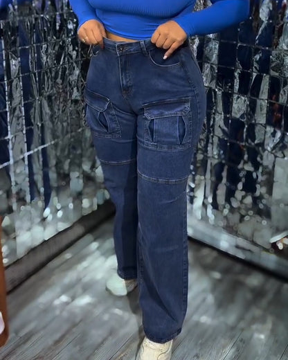 Straight-Leg Faja-Jeans