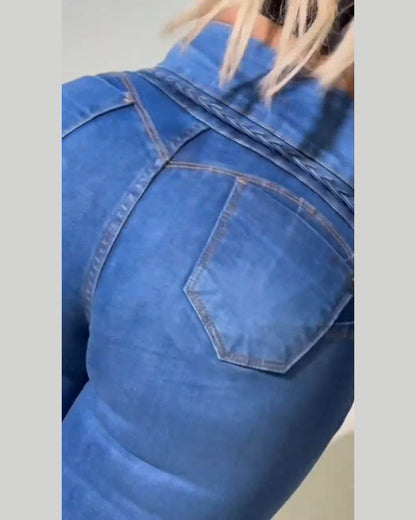 High Waist Trendy Skinny Jeans