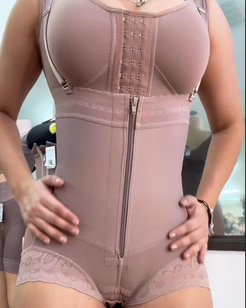 Zweifach-Kontroll Bodyformer mit Verschluss und Reißverschluss