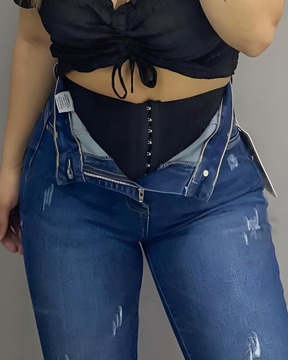 Skinny Faja-Jeans mit Po-Push-up und Bauchgurt