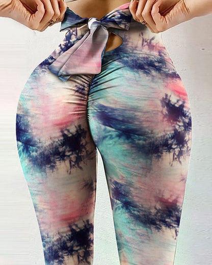 Gedruckte Schleifen-Design Yoga Leggings