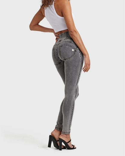 Push-Up High-Waist Super Skinny Jeans