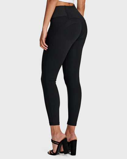 Slim Zipper Peach Butt Legging mit Stretch