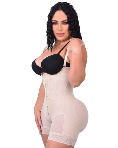 Übergröße Body Shaper mit Bauchkontrolle und Reißverschluss