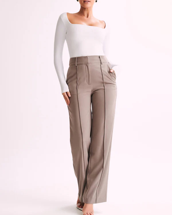 Hoch taillierte Anzughose