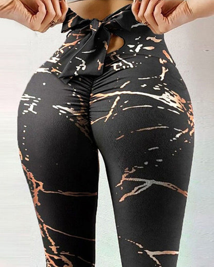 Gedruckte Schleifen-Design Yoga Leggings