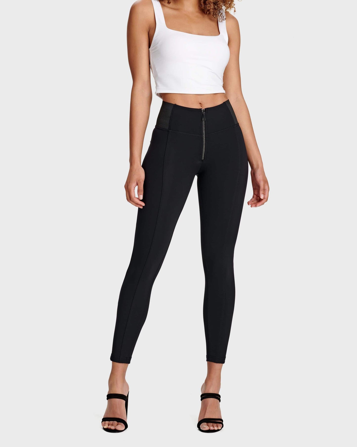 Slim Zipper Peach Butt Legging mit Stretch