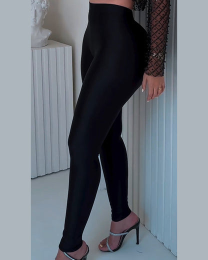 Schlanke nahtlose High-Waist-Po-Lift-Leggings