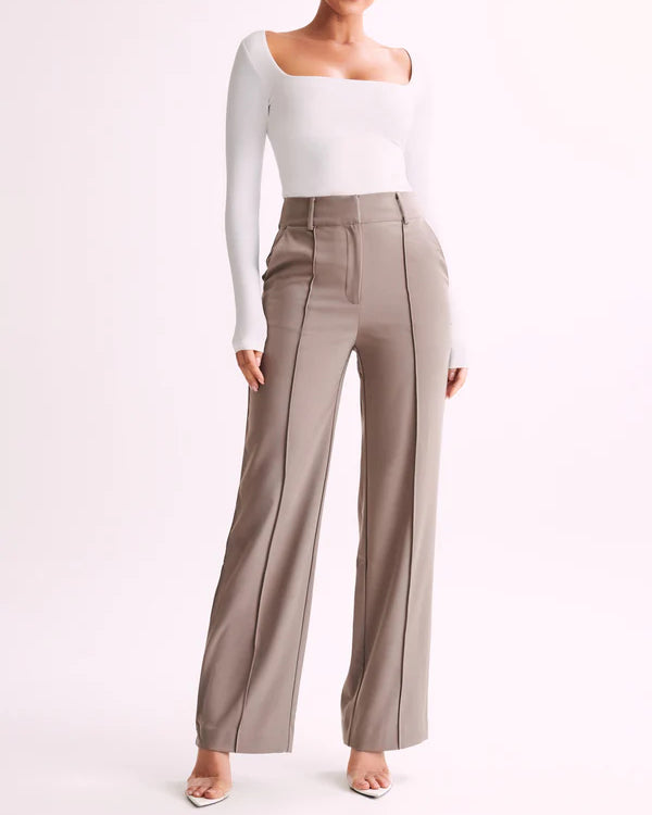 Hoch taillierte Anzughose