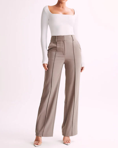 Hoch taillierte Anzughose