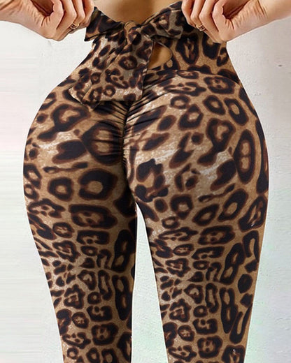 Gedruckte Schleifen-Design Yoga Leggings