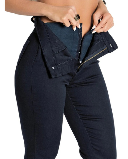 Sawary Faja-Jeans mit hoher Taille und Super-Lipo-Spandex