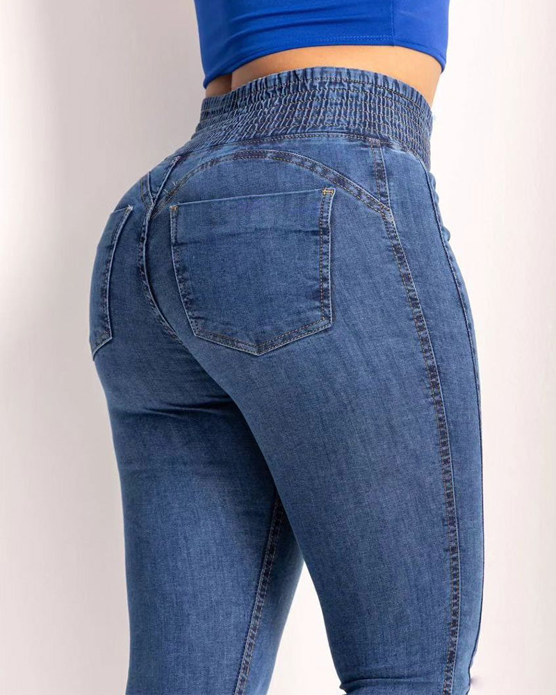 High-Waisted Skinny Jeans(pre-sale)
