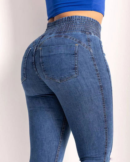 High-Waisted Skinny Jeans(pre-sale)