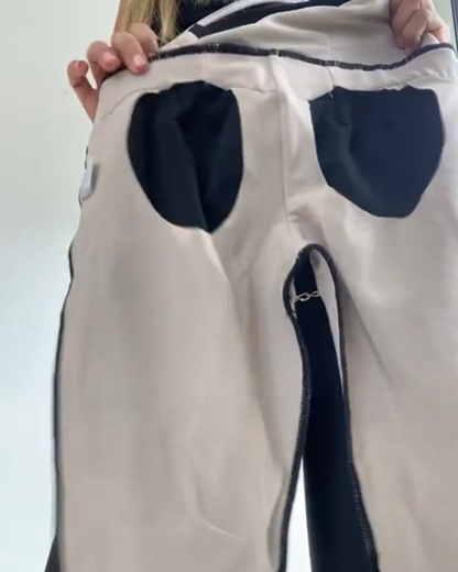 Damen schwarze Leggings