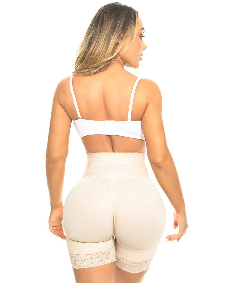 High-Waist Push-Up Shorts mit Booty-Enhancement-Druckknöpfen