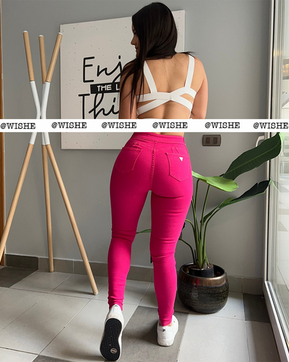 Hellblaue Geflochtene Jeans