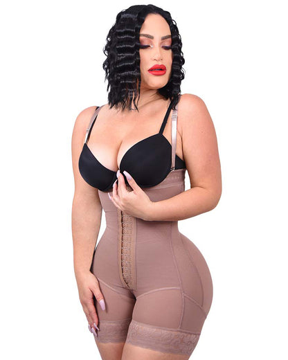 Übergröße Body Shaper mit Bauchkontrolle und Reißverschluss