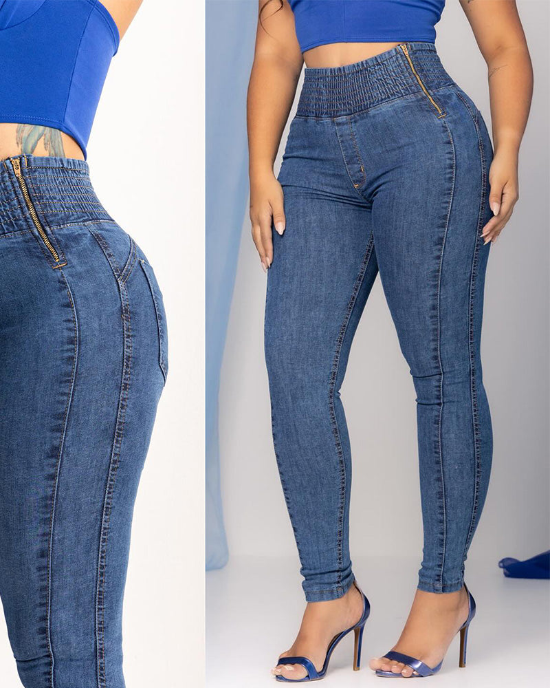 High-Waisted Skinny Jeans(pre-sale)