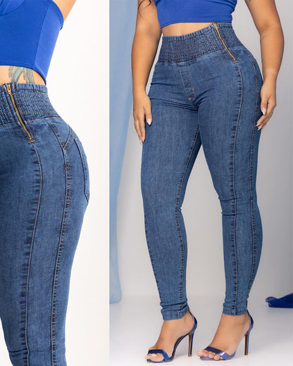 High-Waisted Skinny Jeans(pre-sale)