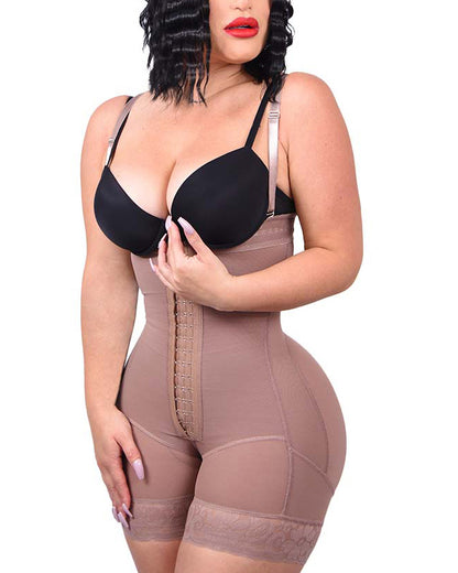 Übergröße Body Shaper mit Bauchkontrolle und Reißverschluss