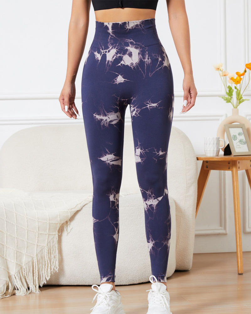Yoga Hose mit Batik-Muster